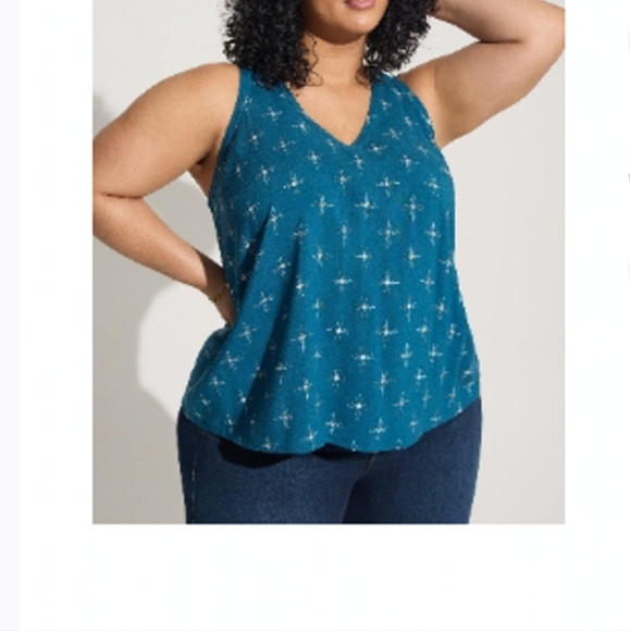 torrid Tops - Torrid Challis stitch detail tank.